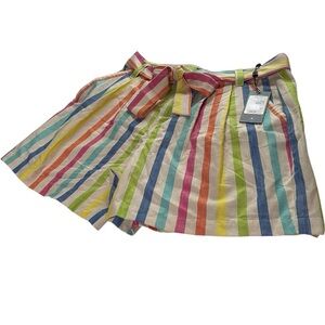 3/$18 Tommy Hilfiger Multicolor Striped Women's Shorts Tie Waist NWT